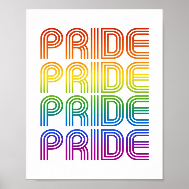 Rainbow Pride Retro Poster (Front)