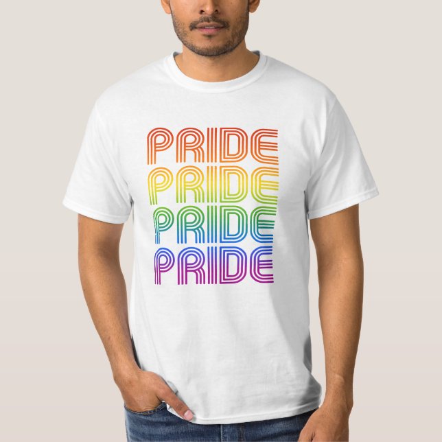 Rainbow Pride Retro T-Shirt (Front)