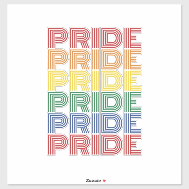 Rainbow Pride Retro Typography Vector Design_1 (Sheet)