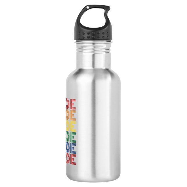 Rainbow Pride Retro Typography Vector Design_1 532 Ml Water Bottle (Front)