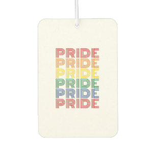 Rainbow Pride Retro Typography Vector Design_1 Car Air Freshener