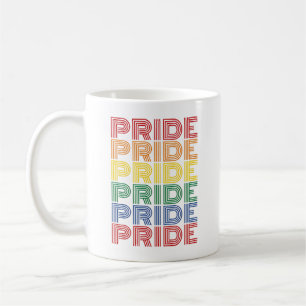 Rainbow Pride Retro Typography Vector Design_1 Coffee Mug
