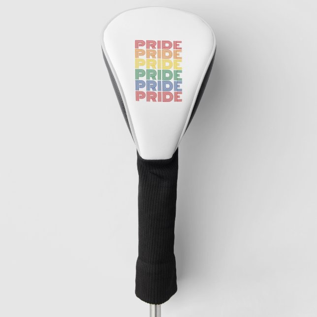 Rainbow Pride Retro Typography Vector Design_1 Golf Head Cover (Front)