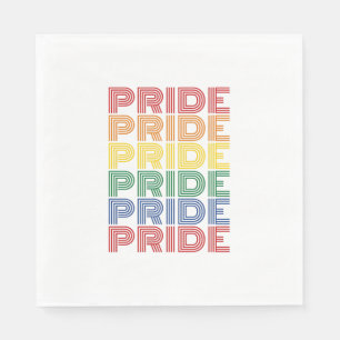 Rainbow Pride Retro Typography Vector Design_1 Napkin
