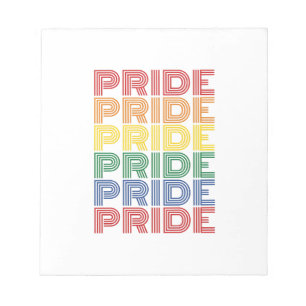 Rainbow Pride Retro Typography Vector Design_1 Notepad