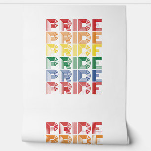 Rainbow Pride Retro Typography Vector Design_1 Wallpaper