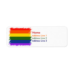 Rainbow Pride Return Address Label
