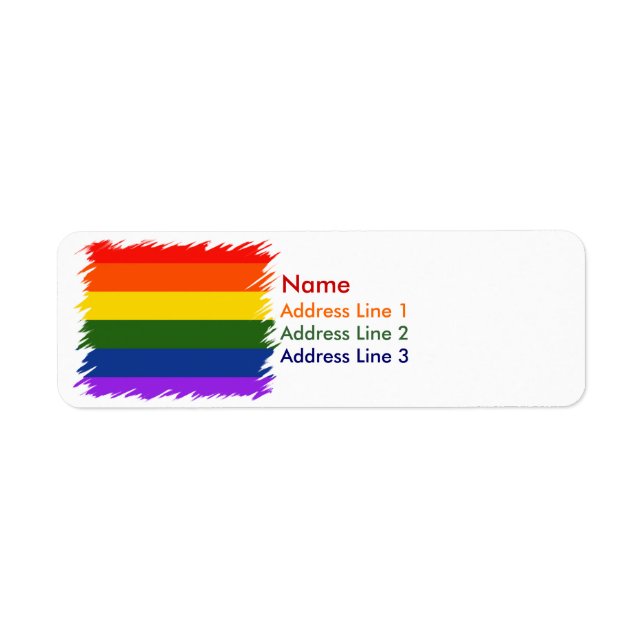 Rainbow Pride Return Address Label (Front)