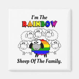 Rainbow Pride Sheep Magnet