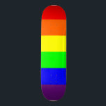 Rainbow Pride Skateboard<br><div class="desc">Deck Type: 8 1/8" Whether you’re doing grinds on the half-pipe or kickflips in the street, this competition shaped board has supreme pop! Our decks are made of the best quality hard-rock maple and with our one-of-a-kind printing process; you get the best skateboard available in the world. Designer Tip: To...</div>
