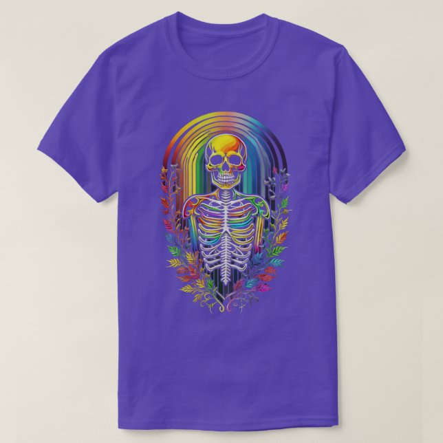 Rainbow Pride Skull T-Shirt (Design Front)