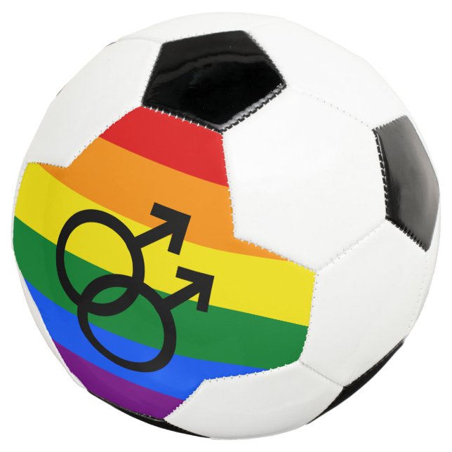 Rainbow Pride Soccer Ball (Three Quarter)