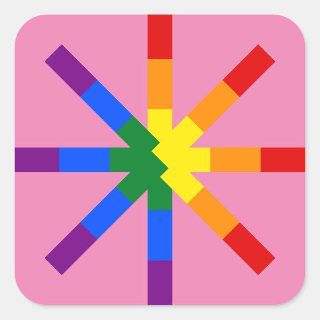 Rainbow Pride Square Sticker (Front)