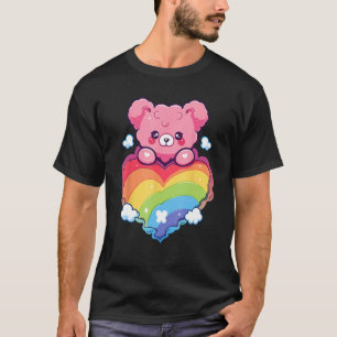 Rainbow Pride Teddy Bear LGBTQ+ Gay Lesbian Queer T-Shirt