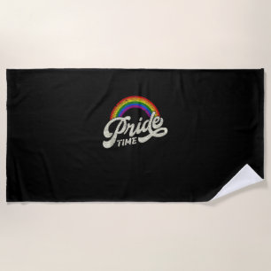 Rainbow, Pride Time, LGBT Tank Top Beach Towel