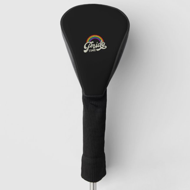 Rainbow, Pride Time, LGBT Tank Top Golf Head Cover (Front)