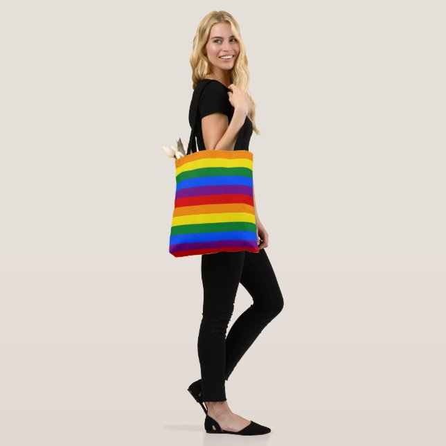 Rainbow Pride Tote Bag (On Model)