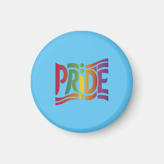 Rainbow Pride Typographic - Bold LGBTQ+ Statement Magnet