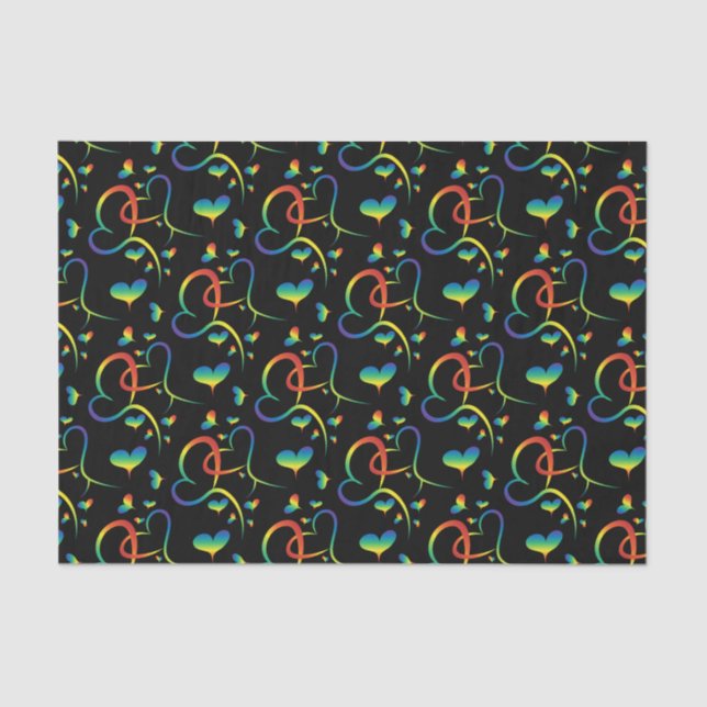 Rainbow Pride Valentine Tissue Paper (Front)