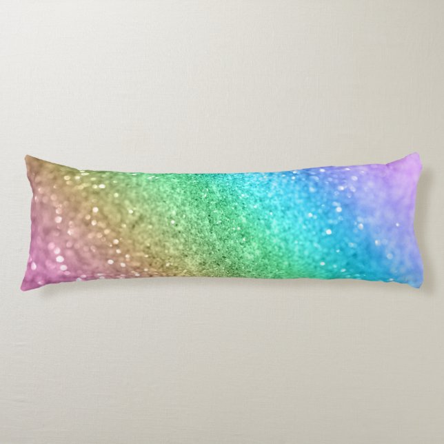 Rainbow Princess Glitter #1 #shiny Body Cushion (Front)