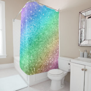 Rainbow Princess Glitter #1 #shiny Shower Curtain