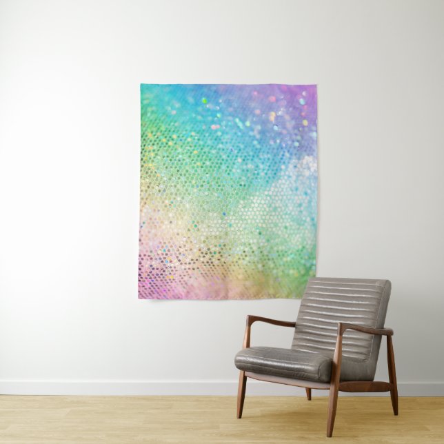 Rainbow Princess Glitter #5 (Faux Glitter) #shiny  Tapestry (In Situ)