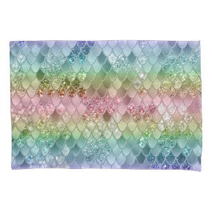 Rainbow Princess Mermaid Scales #2 #decor #wall  Pillowcase
