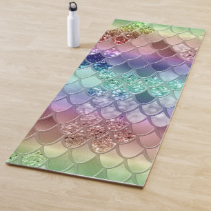 Rainbow Princess Mermaid Scales #3  Yoga Mat