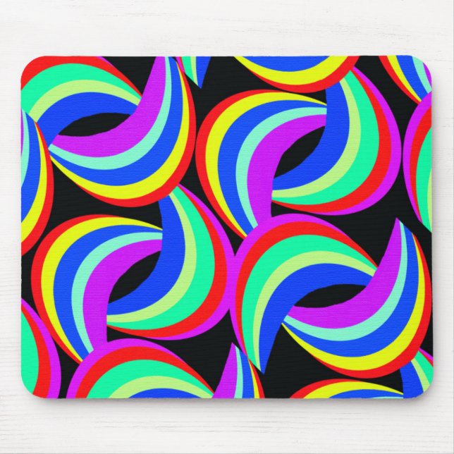 Rainbow Print Mouse Pad (Front)