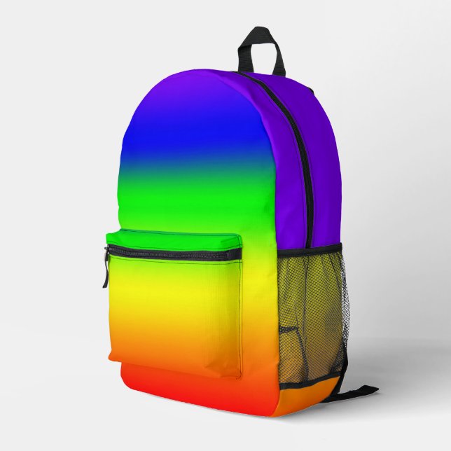 Rainbow Printed Backpack (Back Corner Right)