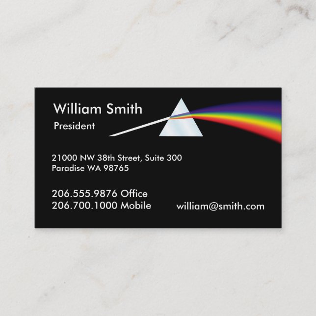 Rainbow Prism Business Card (Front)