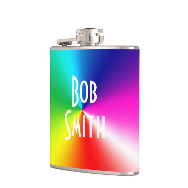 Rainbow Prism Hip Flask (Left)
