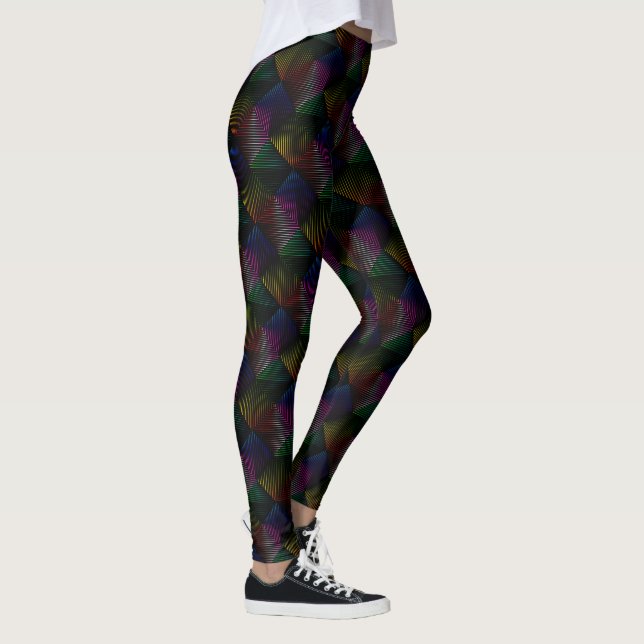 Rainbow Prism On Black Leggings (Right)