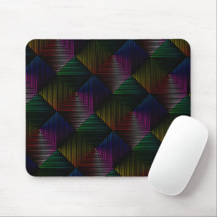 Rainbow Prism On Black Mouse Pad