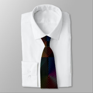 Rainbow Prism On Black Tie