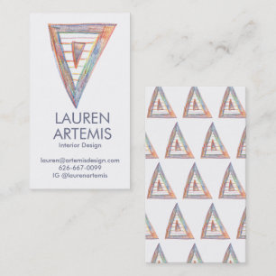 Rainbow Prism Triangle Unique Modern Professional  Business Card