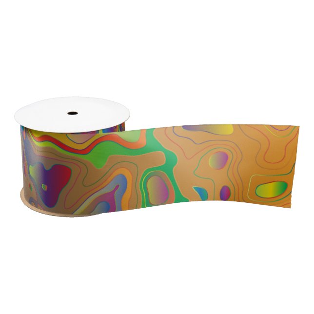 Rainbow prism water drops ribbon satin ribbon (Spool)