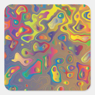 Rainbow prism water drops stickers