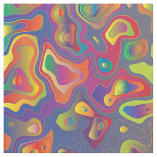 Rainbow prism water print fabric