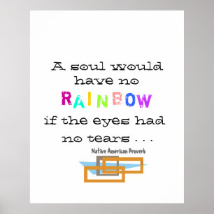 rainbow proverb quotation  on poster