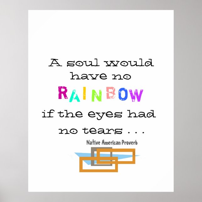 rainbow proverb quotation  on poster (Front)