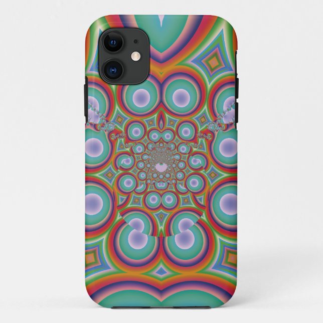 Rainbow Psychedelic Optical Abstract Art Case-Mate iPhone Case (Back)