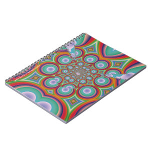 Rainbow Psychedelic Optical Abstract Art Notebook