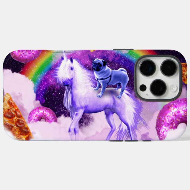 Rainbow pug in space riding a unicorn              Case-Mate iPhone case (Back (Horizontal))