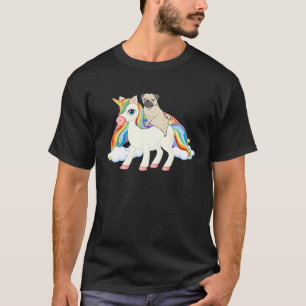 Rainbow Pug Unicorn Pug Themed  Pugicorn T-Shirt