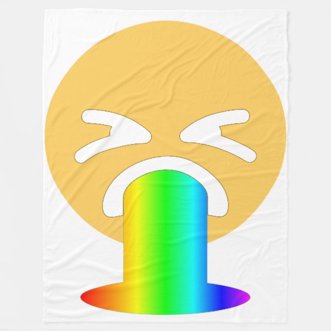 rainbow puke emoji blanket (Front)