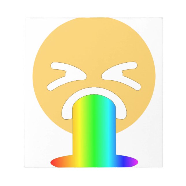 rainbow puke emoji notepad (Front)