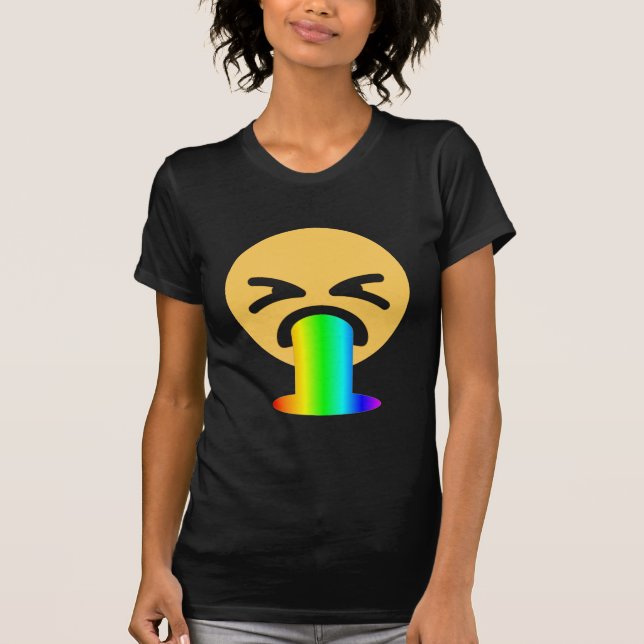 rainbow puke emoji T-Shirt (Front)