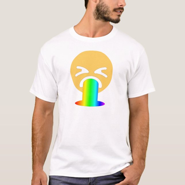 rainbow puke emoji T-Shirt (Front)