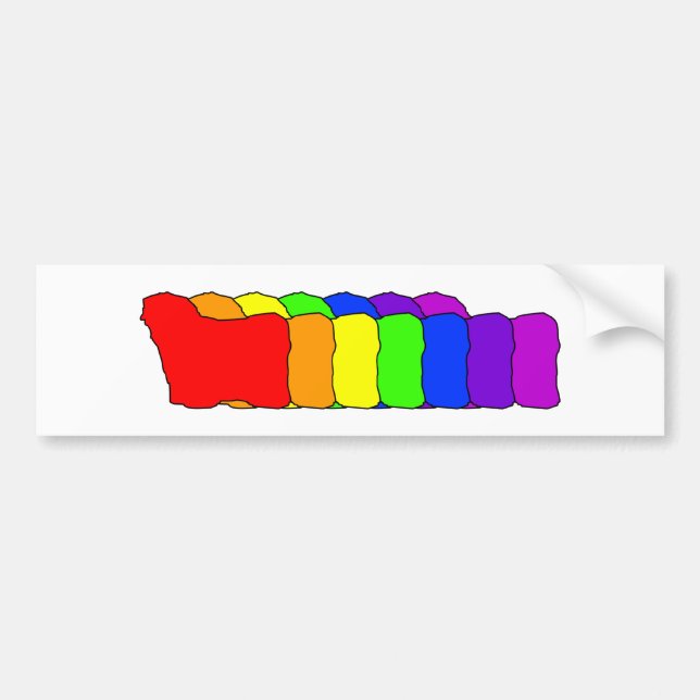 Rainbow Puli Bumper Sticker (Front)